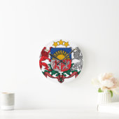 Wappen von Lettland - Latvijas ģerbonis Runde Wanduhr (Zuhause)