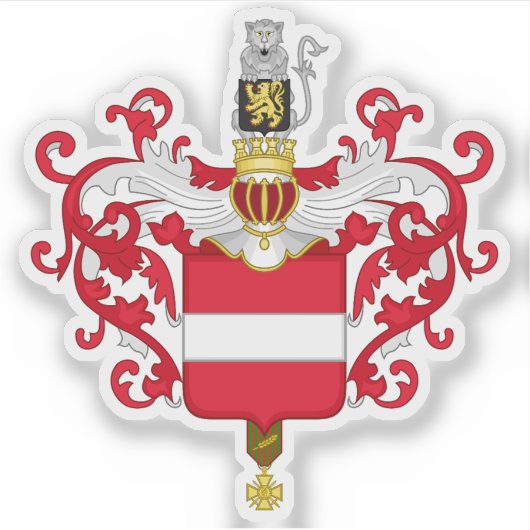 Wappen von Leuven, Belgien Aufkleber (Vorderseite)