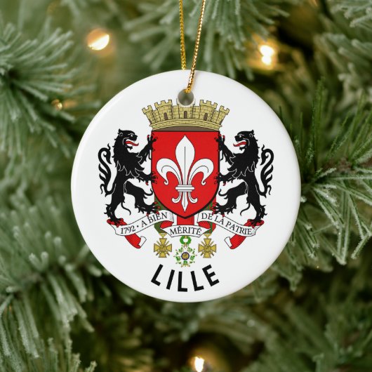 Wappen von Lille, Frankreich Keramik Ornament (Baum)