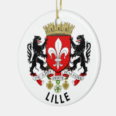 Wappen von Lille, Frankreich Keramik Ornament (Links)