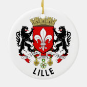 Wappen von Lille, Frankreich Keramik Ornament (Hinten)