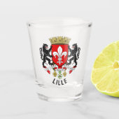 Wappen von Lille, Frankreich Schnapsglas (Vorderseite)