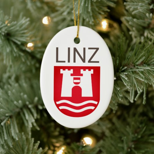 Wappen von Linz, ÖSTERREICH Keramik Ornament (Baum)