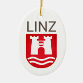 Wappen von Linz, ÖSTERREICH Keramik Ornament (Vorne)