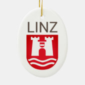 Wappen von Linz, ÖSTERREICH Keramik Ornament (Hinten)