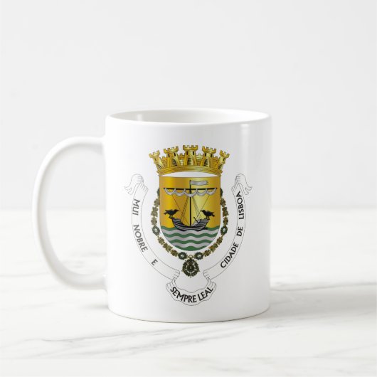 Wappen von Lissabon, Portugal Kaffeetasse (Links)