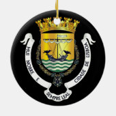 Wappen von Lissabon, Portugal Keramik Ornament (Hinten)