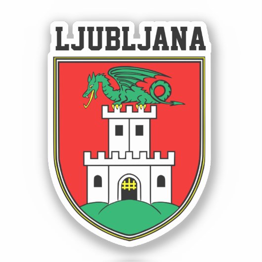 Wappen von Ljubljana - SLOWENIEN Aufkleber (Vorderseite)