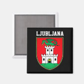 Wappen von Ljubljana - SLOWENIEN Magnet (Vorderseite/Rückseite)