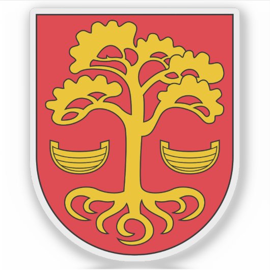 Wappen von Loksa, Estland Aufkleber (Vorderseite)