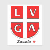 Wappen von Lugano, Schweiz Aufkleber (Blatt)