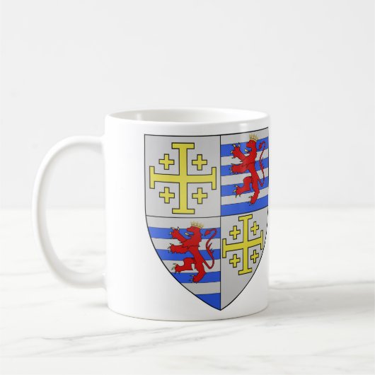 Wappen von Lusignan von Zypern und Jerusalem Kaffeetasse (Links)