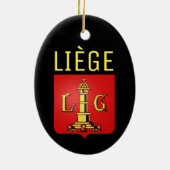 Wappen von Lüttich, Belgien Keramik Ornament (Hinten)