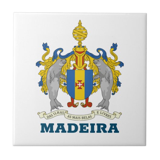 Wappen von Madeira, Portugal Fliese (Vorderseite)