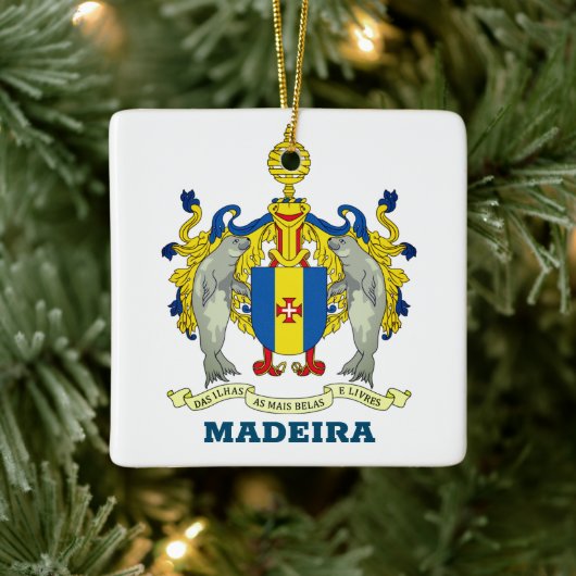 Wappen von Madeira, Portugal Keramikornament (Baum)