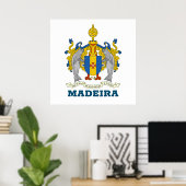 Wappen von Madeira, Portugal Poster (Heimbüro)