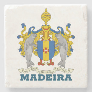 Wappen von Madeira, Portugal Steinuntersetzer