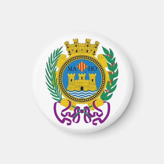 Wappen von Mahón, Menorca Magnet (Vorne)
