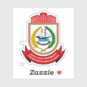 Wappen von Makassar, Indonesien Aufkleber (Blatt)