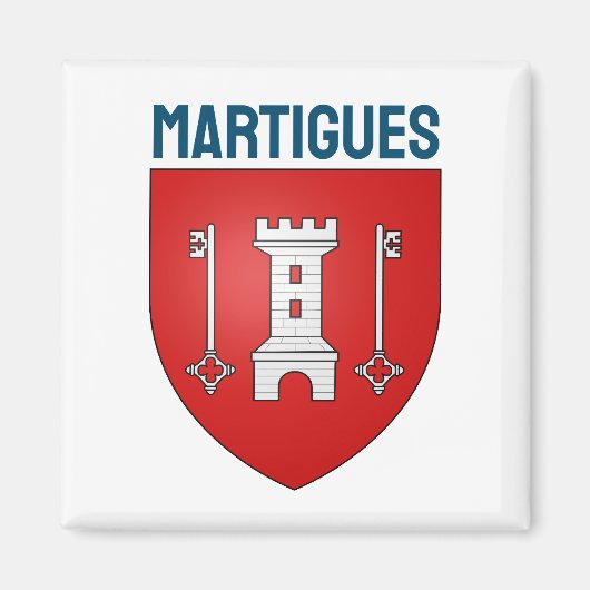 Wappen von Martigues, Frankreich Magnet (Vorne)