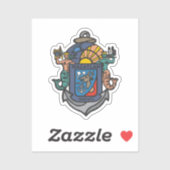Wappen von Mazatlán, Sinaloa (MX) Aufkleber (Blatt)