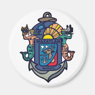 Wappen von Mazatlán, Sinaloa (MX) Magnet