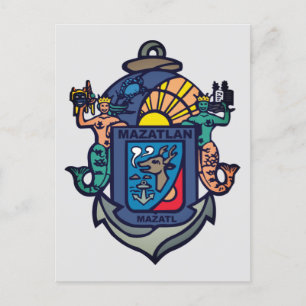 Wappen von Mazatlán, Sinaloa (MX) Postkarte