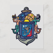 Wappen von Mazatlán, Sinaloa (MX) Postkarte (Vorderseite)