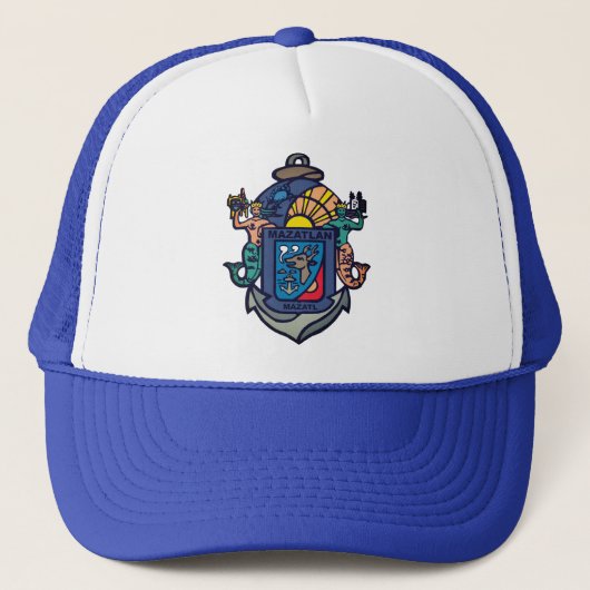 Wappen von Mazatlán, Sinaloa (MX) Truckerkappe (Vorderseite)