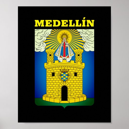 Wappen von Medellín, Kolumbien Poster (Vorne)
