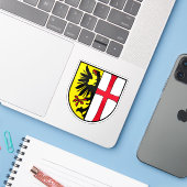 Wappen von Memmingen, Deutschland Aufkleber (Laptop mit iPhone)