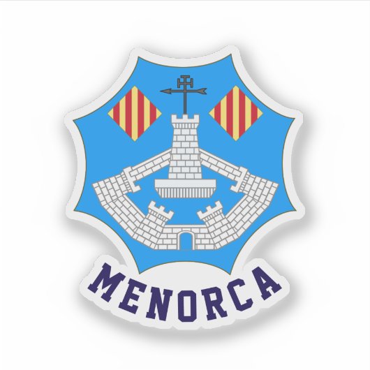 Wappen von Menorca, Spanien Aufkleber (Vorderseite)