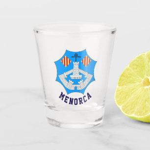 Wappen von Menorca, Spanien Schnapsglas