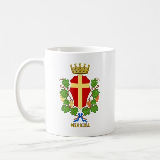Wappen von Messina, Sizilien Kaffeetasse (Links)