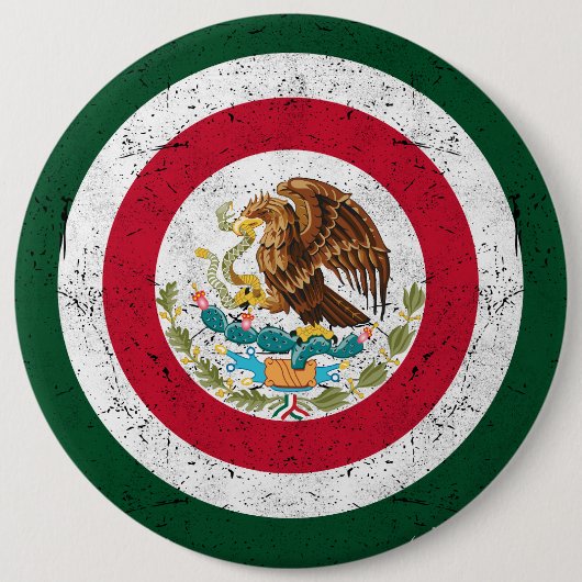 Wappen von Mexico Retro Button (Vorderseite)
