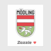 Wappen von Mödling, ÖSTERREICH Aufkleber (Blatt)