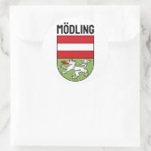 Wappen von Mödling, ÖSTERREICH Runder Aufkleber (Tasche)