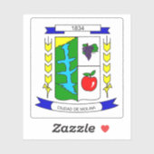Wappen von Molina, Chile Aufkleber (Blatt)