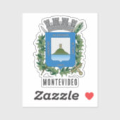 Wappen von Montevideo, Uruguay Aufkleber (Blatt)