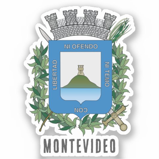 Wappen von Montevideo, Uruguay Aufkleber (Vorderseite)