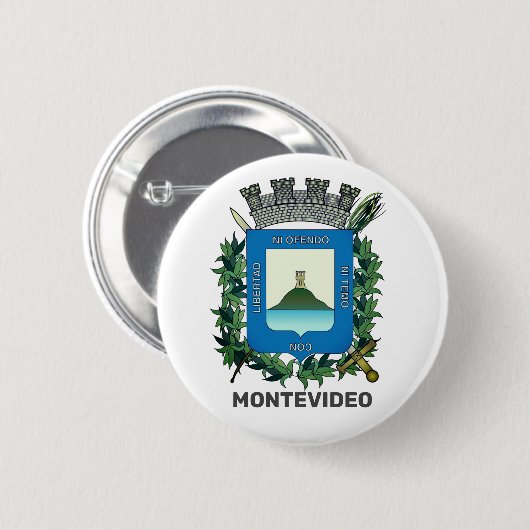 Wappen von Montevideo, Uruguay Button (Vorne & Hinten)
