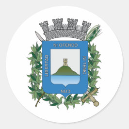 Wappen von Montevideo, Uruguay Runder Aufkleber