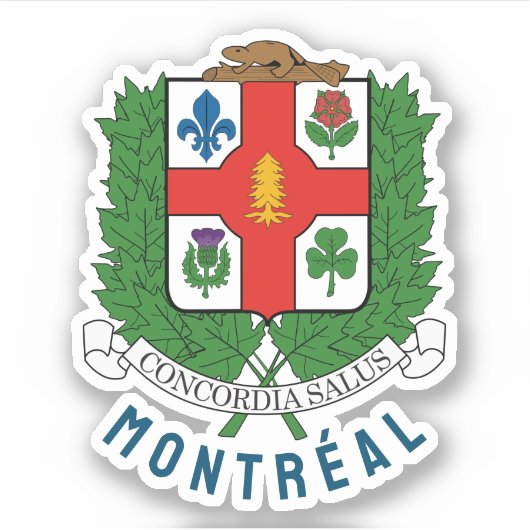 Wappen von Montreal, KANADA Aufkleber (Vorderseite)