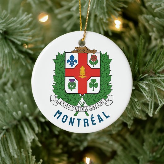 Wappen von Montréal, KANADA Keramik Ornament (Baum)