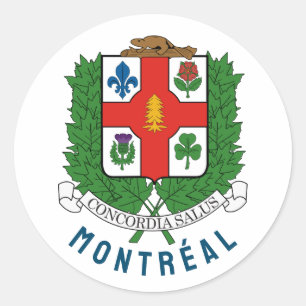 Wappen von Montréal, KANADA Runder Aufkleber