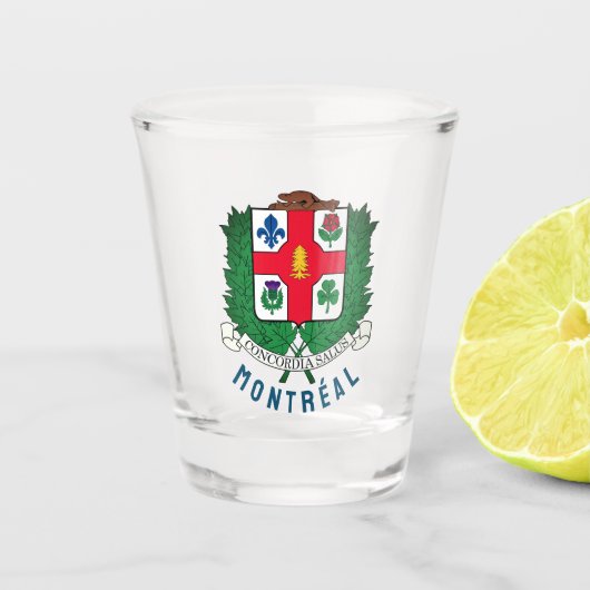Wappen von Montréal, KANADA Schnapsglas (Vorderseite)