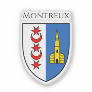 Wappen von Montreux, Schweiz Aufkleber