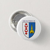Wappen von Montreux, Schweiz Button (Vorne & Hinten)