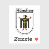 Wappen von München Aufkleber (Blatt)