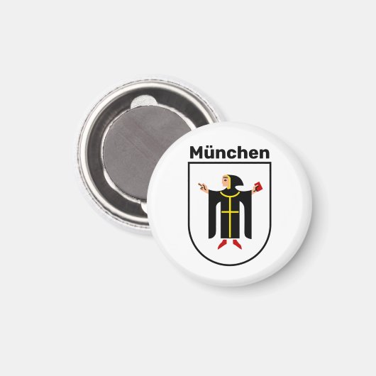 Wappen von München Magnet (Vorderseite/Rückseite)